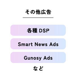 その他広告「各種DSP」「Smart News Ads」「Gunosy Ads」など